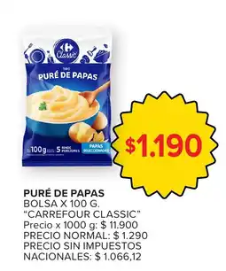 Carrefour Carrefour classic puré de papas oferta