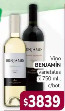 Beltrán Supermercados Benjamín vino varietales oferta