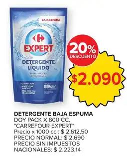 Carrefour Carrefour detergente baja espuma oferta