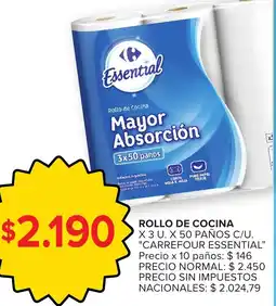 Carrefour Carrefour essential rollo de cocina oferta