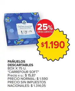Carrefour Carrefour soft pañuelos descartables oferta