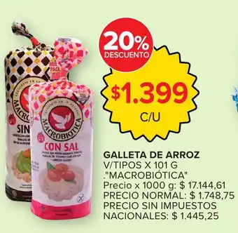 Carrefour Macrobiótica galleta de arroz oferta