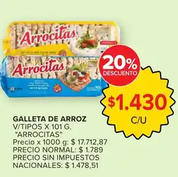 Carrefour Arrocitas galleta de arroz integral tamam oferta