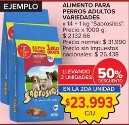 Carrefour Sabrositos alimento para perros adultos variedades oferta