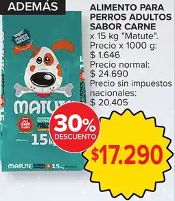 Carrefour Matute alimento para perros adultos sabor carne oferta