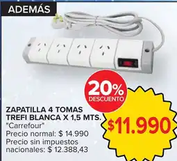 Carrefour Carrefour zapatilla 4 tomas oferta