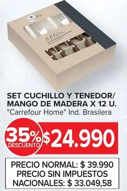 Carrefour Carrefour Home set cuchillo y tenedor oferta