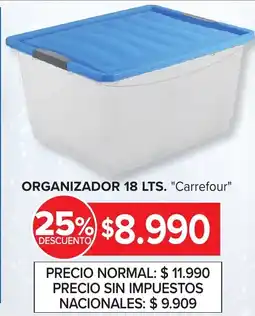 Carrefour Carrefour organizador 18 lts oferta