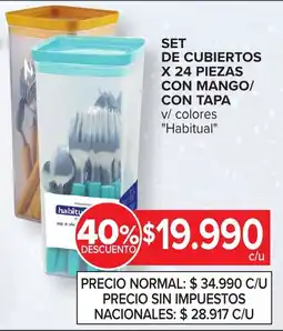 Carrefour Habitual set de cubiertos oferta