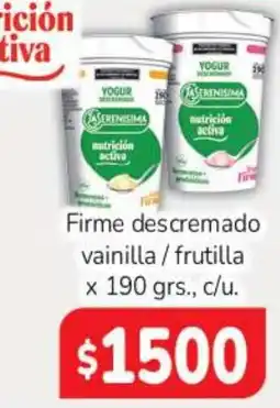 Beltrán Supermercados La serenisima yogur firme descremado oferta