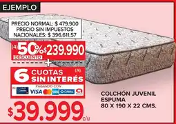 Carrefour Colchón juvenil espuma oferta