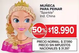 Carrefour Sparkle muñeca para peinar oferta