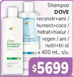 Beltrán Supermercados Dove shampoo reconstr+ami / humect+coco / hidrat+hialur / regen / am / nutri+tri ol oferta