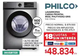 Carrefour Philco lavarropas carga frontal oferta