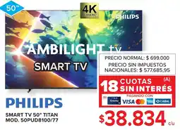 Carrefour Philips smart tv 50" titan oferta