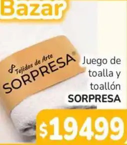 Beltrán Supermercados Sorpresa juego de toalla y toallón oferta