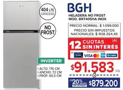 Carrefour Bgh heladera no frost oferta