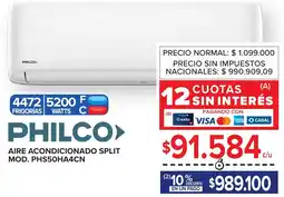 Carrefour Philco aire acondicionado split oferta
