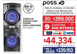 Carrefour Poss torre de sonido high power oferta