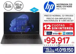 Carrefour Hp notebook ci3 oferta