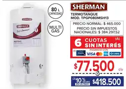 Carrefour Sherman termotanque oferta