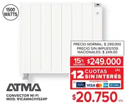 Carrefour Atma convector wi fi oferta