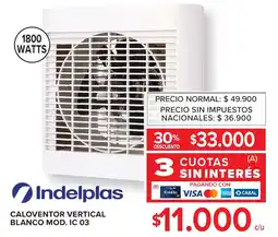 Carrefour Indelplas caloventor vertical blanco mod. ic 03 oferta
