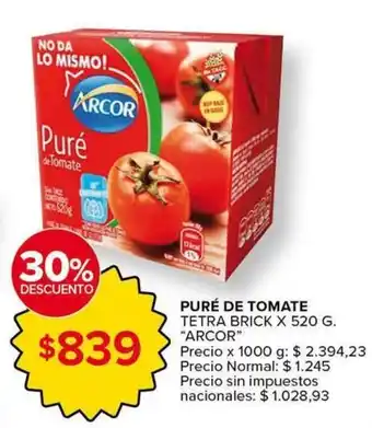 Arcor puré de tomate