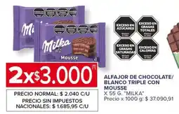 Carrefour Express Milka alfajor de chocolate blanco triple con mousse oferta