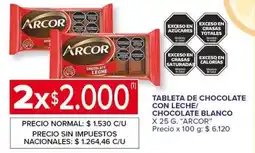 Carrefour Express Arcor tableta de chocolate con leche oferta