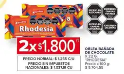 Carrefour Express Terrabusí oblea bañada de chocolate rhodesia oferta