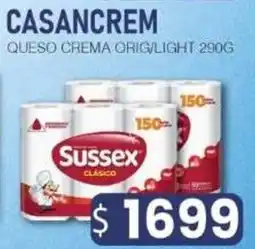 Masivos Sussex queso crema original/light oferta