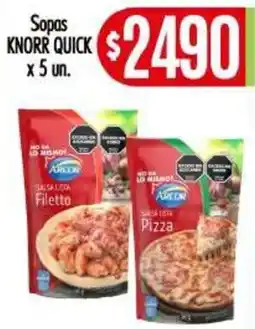 Supermercados Caracol Knorr sopa quick oferta