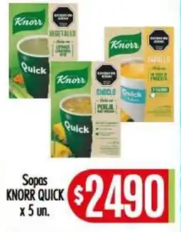 Supermercados Caracol Knorr sopas quick oferta