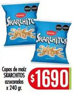 Supermercados Caracol Gruma copos de maíz skarchitos azucarados oferta