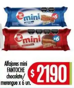 Supermercados Caracol Fantoche alfajores mini chocolate/merengue oferta