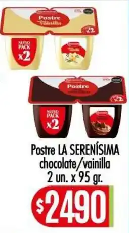 Supermercados Caracol Postre la serenisima chocolate/vainilla oferta