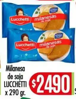 Supermercados Caracol Lucchetti milanesas de soja oferta
