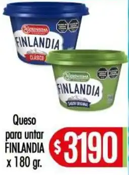 Supermercados Caracol Finlandia queso para untar oferta
