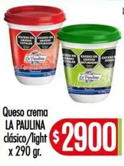 Supermercados Caracol La paulina queso crema clásico/light oferta