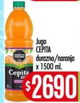 Supermercados Caracol Cepita jugo durazno/naranja oferta