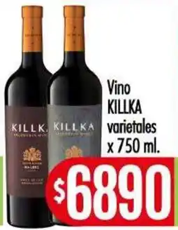 Supermercados Caracol Killka vino varietales oferta