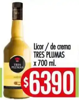 Supermercados Caracol Tres plumas licor de crema oferta