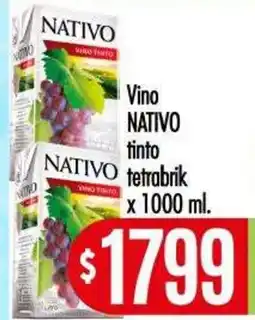 Supermercados Caracol Nativo vino tinto oferta
