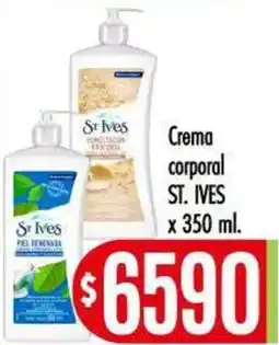 Supermercados Caracol St Ives crema corporal oferta
