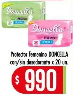 Supermercados Caracol Doncella protector femenino con/sin desodorante oferta