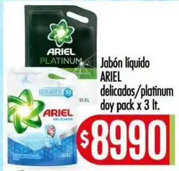 Supermercados Caracol Ariel jabón líquido delicados/platinum oferta