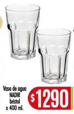 Supermercados Caracol Nadir vaso de agua bristol oferta