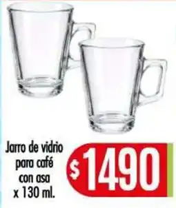 Supermercados Caracol Jarro de vidrio para café con asa oferta