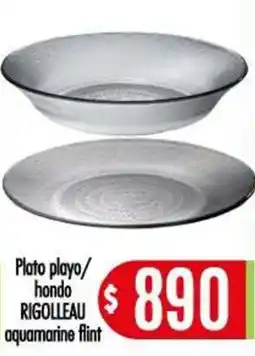 Supermercados Caracol Rigolleau plato playo/hondo aquamarine flint oferta